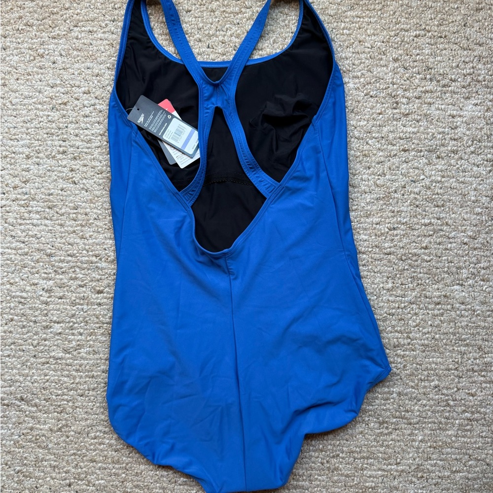NWT SPEEDO Women's Blue One-Piece Swimsuit Size 18 - Picture 8 of 16